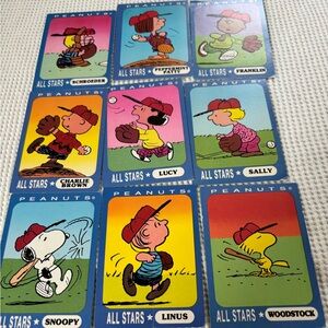 Peanuts gang 1991 ziploc cards lot of 9 HTF
Good condition for age